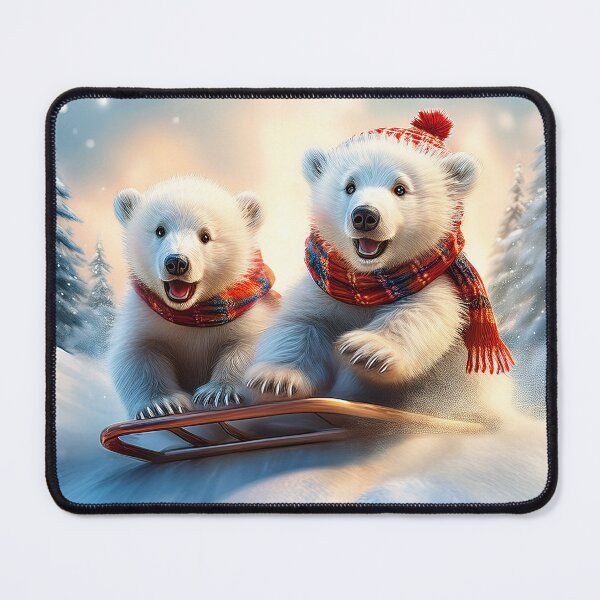 Item preview, Polar Bear Cubs Tobogganing designed and sold by Mr-Tshirts.