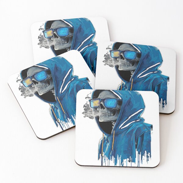 Item preview, Badass Neon Skeleton Hoodie Sticker designed and sold by Gscode.
