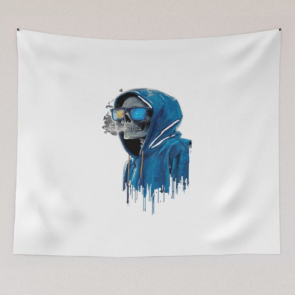 Item preview, Badass Neon Skeleton Hoodie Sticker designed and sold by Gscode.