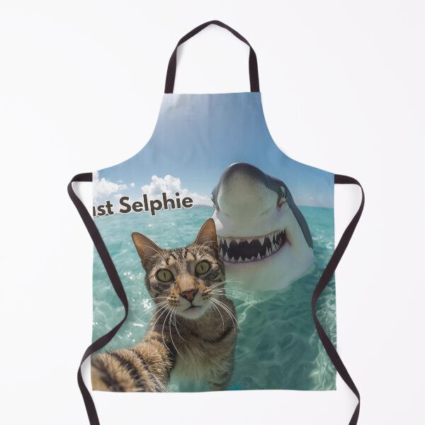 Item preview, Cat's last selfie with shark designed and sold by Vvmd.