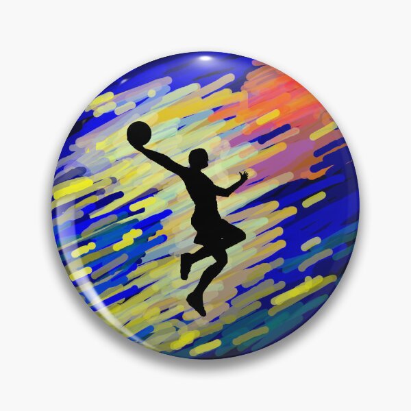 Item preview, Slam Dunk Silhouette - Abstract Brush Stroke Basketball Art designed and sold by denip.