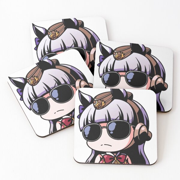Item preview, Cool Chibi Anime Horse Girl – Cute Kawaii Sunglasses Character Sticker designed and sold by TeeMoods.