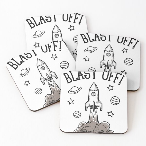 Item preview, Blast Off Cute Rocket Doodle designed and sold by TeeVerse27.