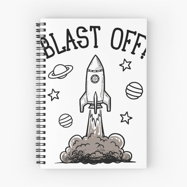 Item preview, Blast Off Cute Rocket Doodle designed and sold by TeeVerse27.