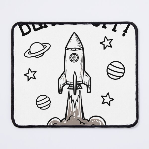 Item preview, Blast Off Cute Rocket Doodle designed and sold by TeeVerse27.