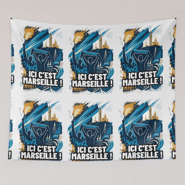 Item preview, Ici c'est Marseille Football fans designed and sold by SPORT NATION ART.