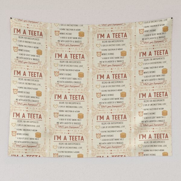 Item preview, I'm a Teeta, What's Your Superpower? - Recipe for Awesomeness Hand Drawn Kitchen Funny Grandmother Gift Design designed and sold by D-Islamic.