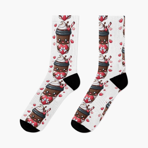 Item preview, Cute Chocolate Coffee Cup – Kawaii Iced Latte Cartoon Design designed and sold by Lulunza.