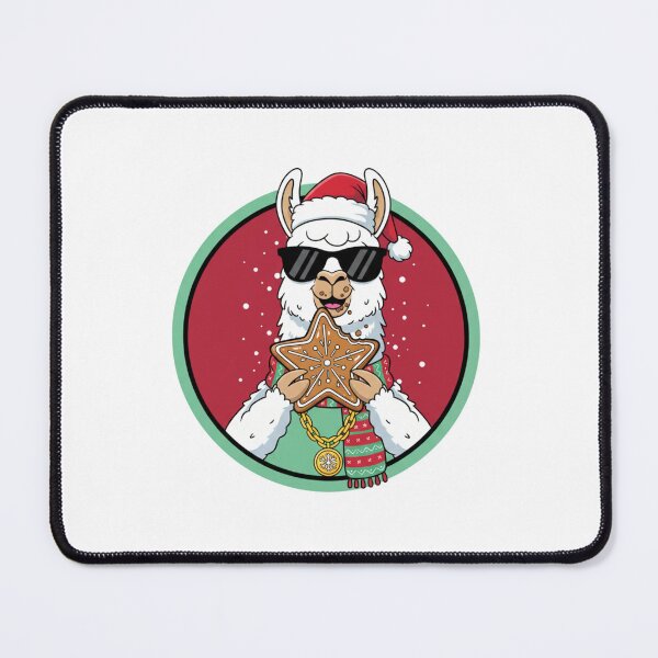 Item preview, Christmas Llama with Star-Shaped Cookie – Fun Holiday Art for Llama Fans designed and sold by MiszungART.