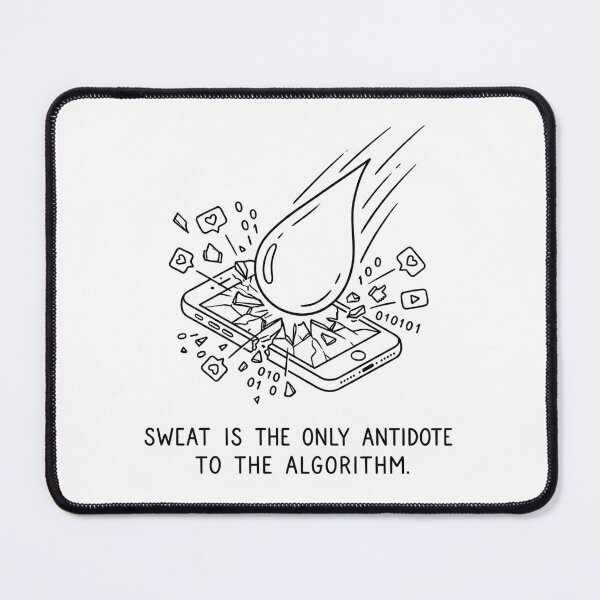 Item preview, Sweat Destroys Algorithm - Minimalist Fitness Quote designed and sold by BloomKind.