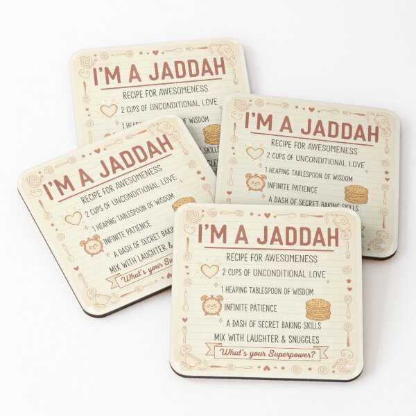 Item preview, I'm a Jaddah, What's Your Superpower? - Recipe for Awesomeness Hand Drawn Kitchen Funny Grandmother Gift Design designed and sold by D-Islamic.