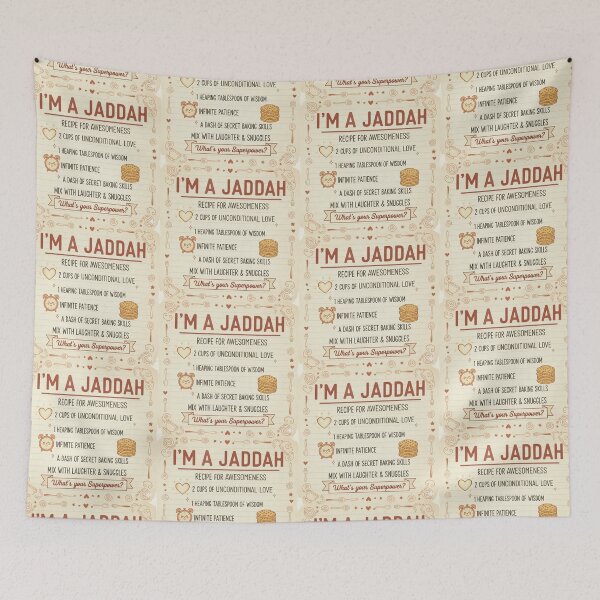 Item preview, I'm a Jaddah, What's Your Superpower? - Recipe for Awesomeness Hand Drawn Kitchen Funny Grandmother Gift Design designed and sold by D-Islamic.