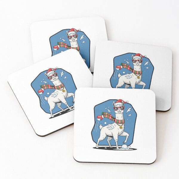 Item preview, Snowy Llama in Santa Hat – Festive Holiday Fun for Llama Lovers" designed and sold by MiszungART.