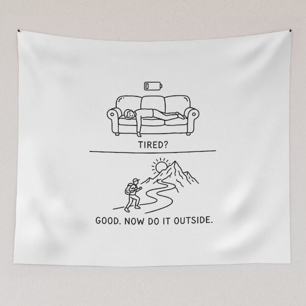 Item preview, Tired Good Do It Outside - Minimalist Quote designed and sold by BloomKind.