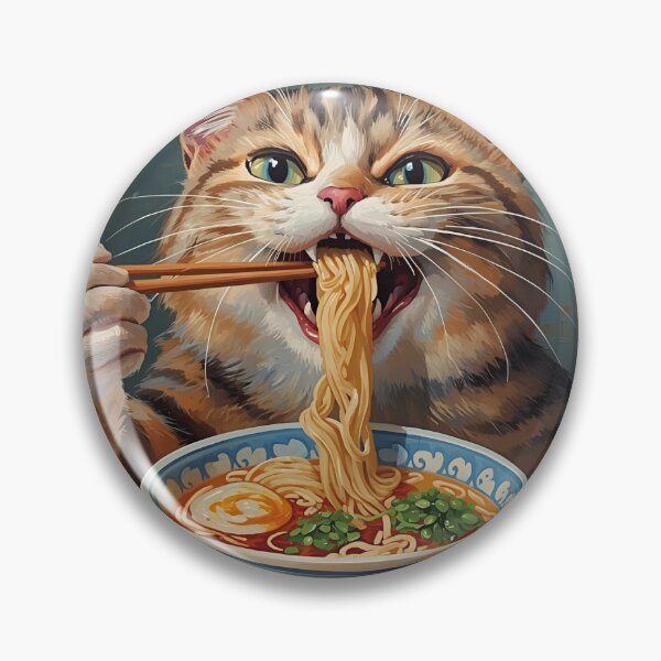 Item preview, Cat eating ramen designed and sold by Vvmd.