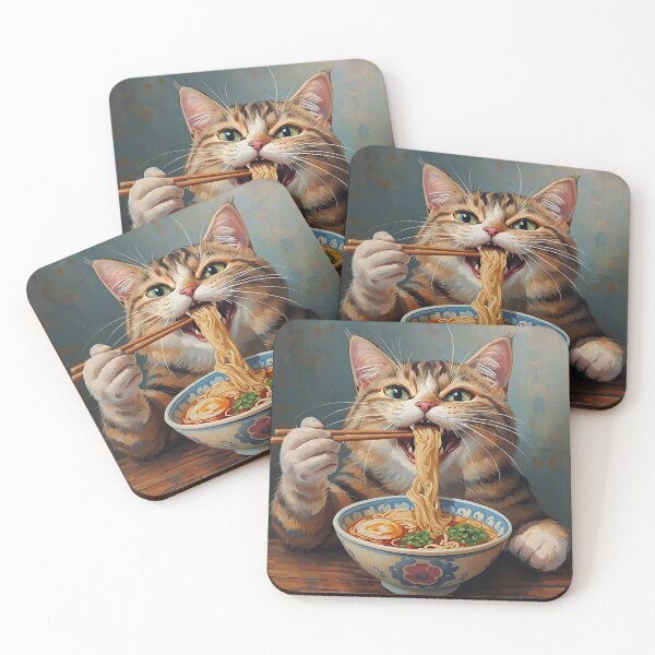 Item preview, Cat eating ramen designed and sold by Vvmd.