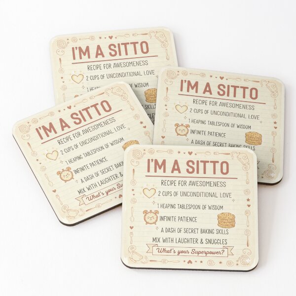 Item preview, I'm a Sitto, What's Your Superpower? - Recipe for Awesomeness Hand Drawn Kitchen Funny Grandmother Gift Design designed and sold by D-Islamic.