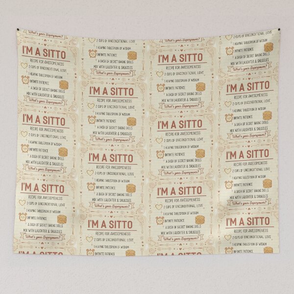 Item preview, I'm a Sitto, What's Your Superpower? - Recipe for Awesomeness Hand Drawn Kitchen Funny Grandmother Gift Design designed and sold by D-Islamic.