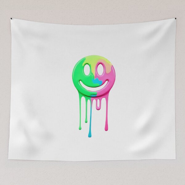 Item preview, Trippy Melting Smiley Face | Neon Psychedelic Drip designed and sold by Abhishek437.