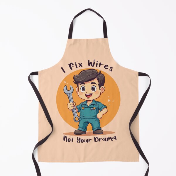 Item preview, I Fix Wires Not Your Drama Mechanic Funny Cartoon T-Shirt designed and sold by Design-Pro-21.