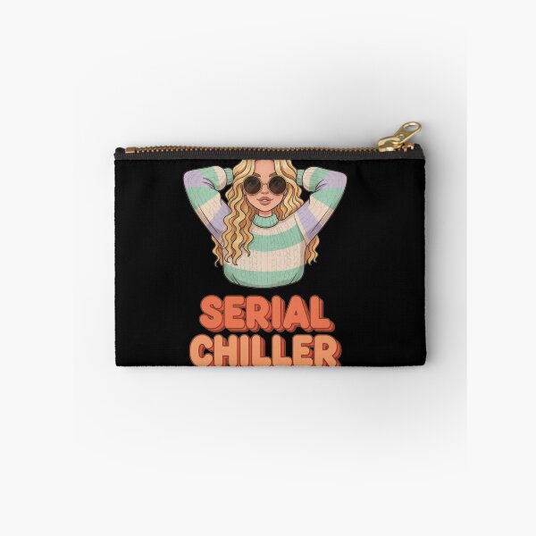 Item preview, ​"SERIAL CHILLER" Retro Blonde Girl Design | Cozy Aesthetic Dark Apparel designed and sold by ZyVoAli.