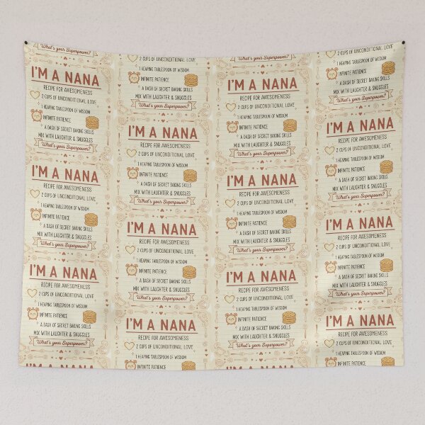 Item preview, I'm a Nana, What's Your Superpower? - Recipe for Awesomeness Hand Drawn Kitchen Funny Grandmother Gift Design designed and sold by D-Islamic.