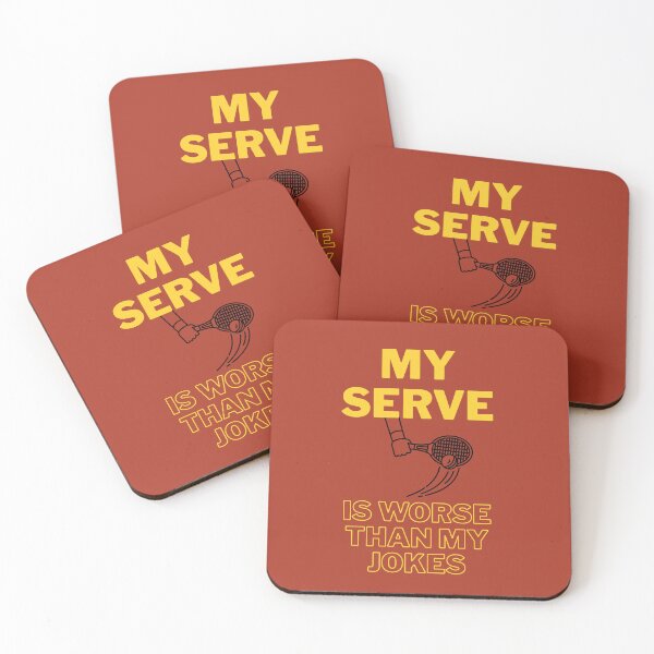 Item preview, My Serve Is Worse Than My Jokes – Funny Tennis Quote Design designed and sold by VoleyonClay.
