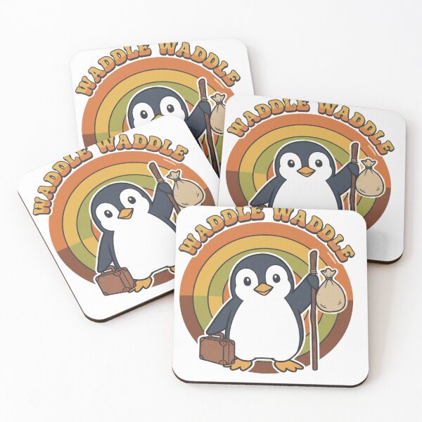 Item preview, Waddle Waddle Cute Penguin – Retro Vintage Funny Penguin T-Shirt designed and sold by CuteOasis.