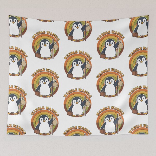 Item preview, Waddle Waddle Cute Penguin – Retro Vintage Funny Penguin T-Shirt designed and sold by CuteOasis.