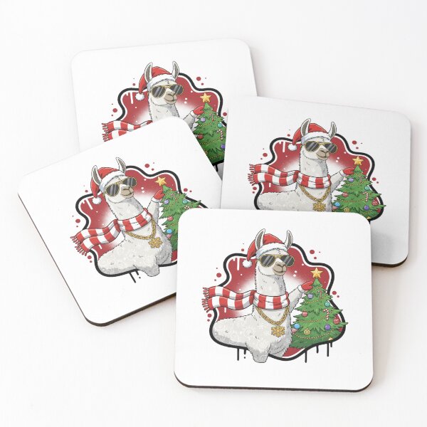Item preview, Llama with Christmas Tree – Holiday Cheer with Llama Love designed and sold by MiszungART.