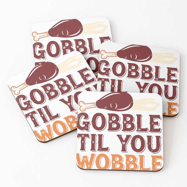Item preview, Funny Thanksgiving Slogan T-Shirt 'Gobble Til You Wobble' | Sarcastic Holiday Gift designed and sold by mantra2023.