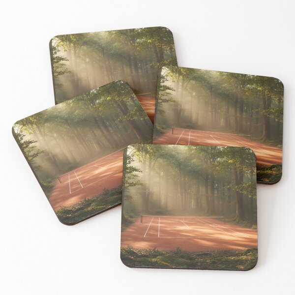 Item preview, Surreal Clay Tennis Court in Forest  designed and sold by VoleyonClay.