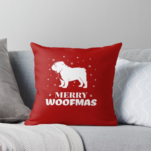 Item preview, Merry Woofmas English Bulldog Dog Silhouette Christmas –  Dog Lovers designed and sold by The Real Life Symphony.