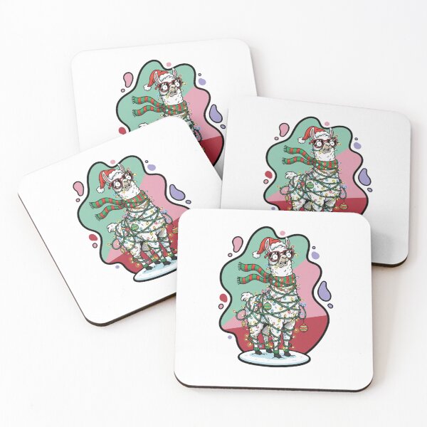 Item preview, Tangled Llama in Christmas Lights – Fun Holiday Vibes for Llama Lovers designed and sold by MiszungART.