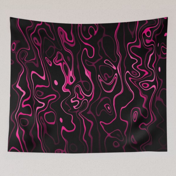 Item preview, Hot pink and Black damascus abstract cool retro pattern designed and sold by PLdesign.