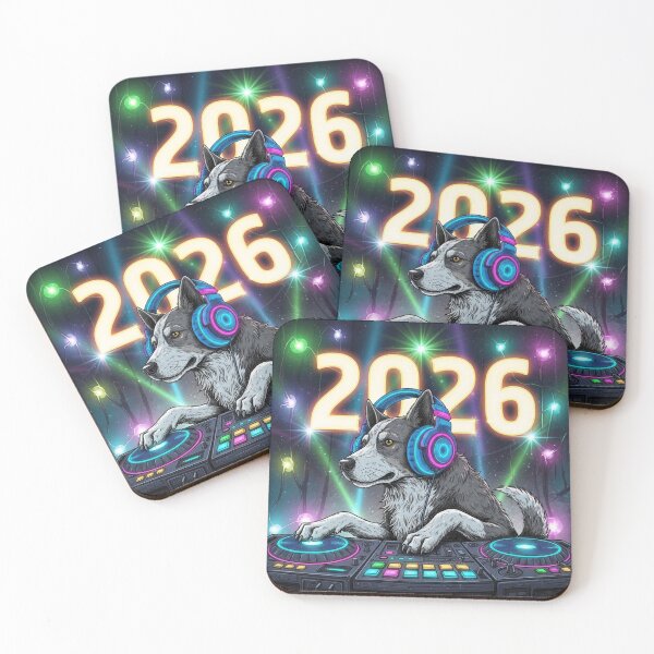 Item preview, New Year Dog DJ designed and sold by PetJoyPrintsCO.