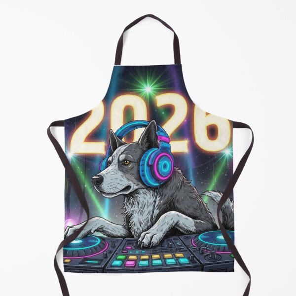 Item preview, New Year Dog DJ designed and sold by PetJoyPrintsCO.