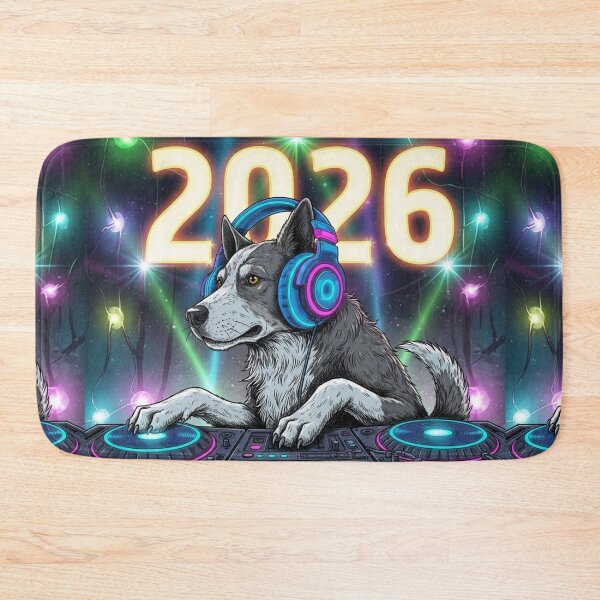 Item preview, New Year Dog DJ designed and sold by PetJoyPrintsCO.