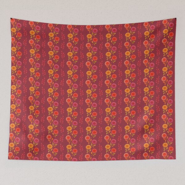 Item preview, Dahlia Stripes Burgundy designed and sold by SilverPegasus.