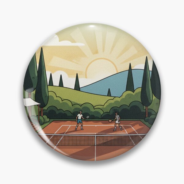 Artikelvorschau, Rallye im Retro-Stil – Vintage-Tennisplatz in der Natur entworfen und verkauft von VoleyonClay.
