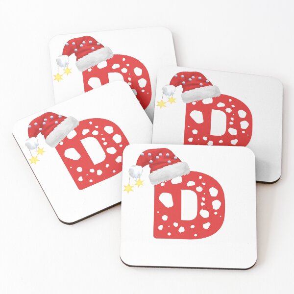 Item preview, Christmas Letter D | Santa Hat Monogram designed and sold by EchoPrint Co..