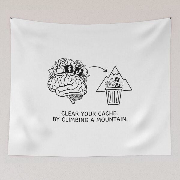 Item preview, Clear Social Media Cache - Hiking Quote designed and sold by BloomKind.
