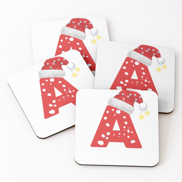 Item preview, Christmas Letter A | Santa Hat Monogram designed and sold by EchoPrint Co..