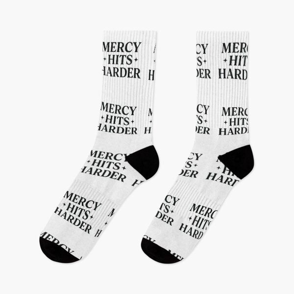 Item preview, Mercy Hits Harder – Christian Bold Minimalist Typography Design designed and sold by astersgraphics.