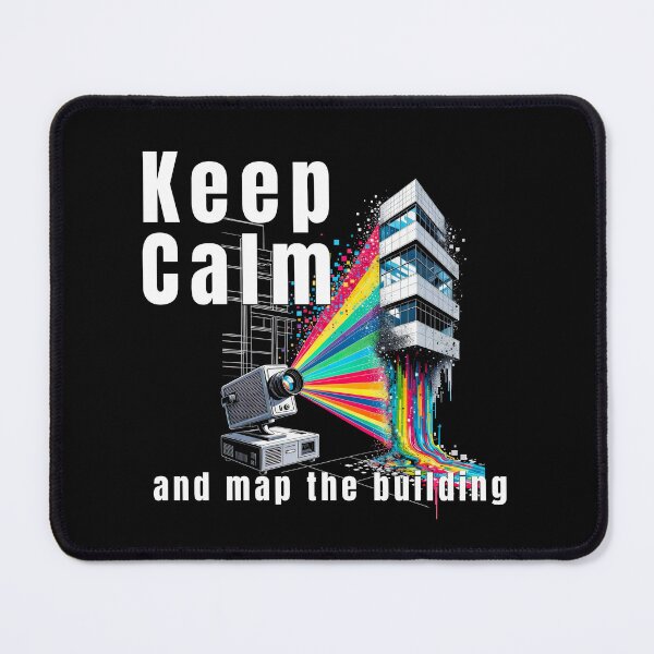 Item preview, Keep Calm and Map the Building – Projection Mapping T-Shirt designed and sold by RetroCose.