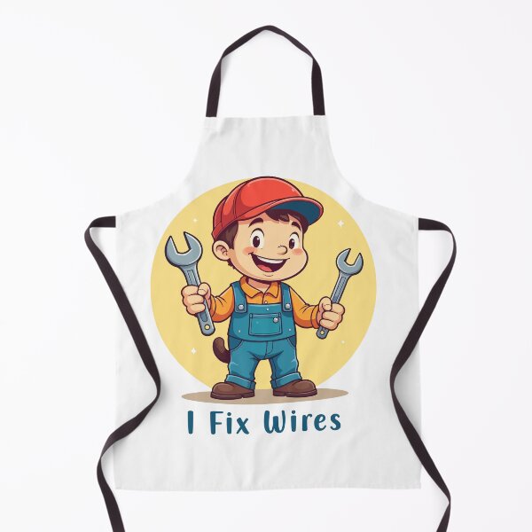 Item preview, I Fix Wires Mechanic Cartoon Funny Repair Technician T-Shirt designed and sold by Design-Pro-21.