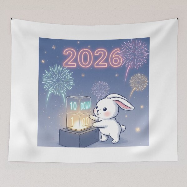 Item preview, Bunny Countdown 2026 designed and sold by PetJoyPrintsCO.
