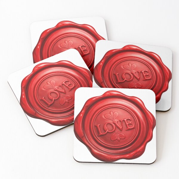 Item preview, Sealed with Love – Red Wax Seal of Love designed and sold by MiracleDroplet.