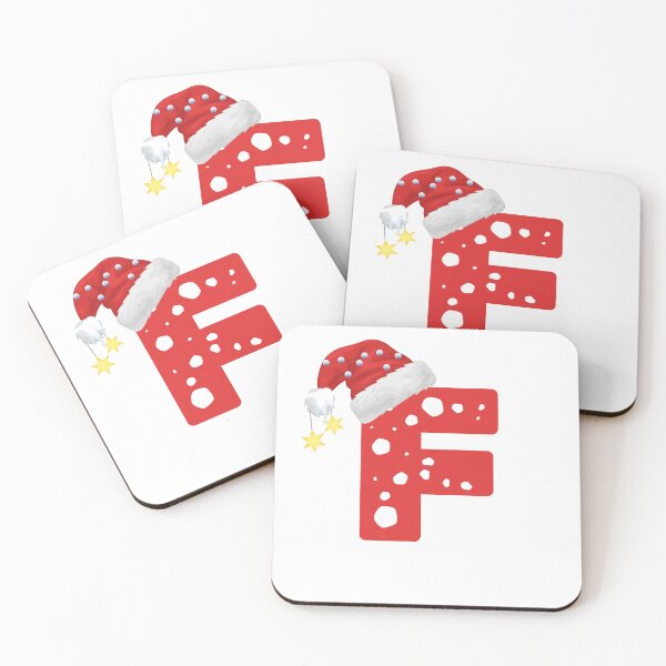 Item preview, Christmas Letter F | Santa Hat Monogram designed and sold by EchoPrint Co..