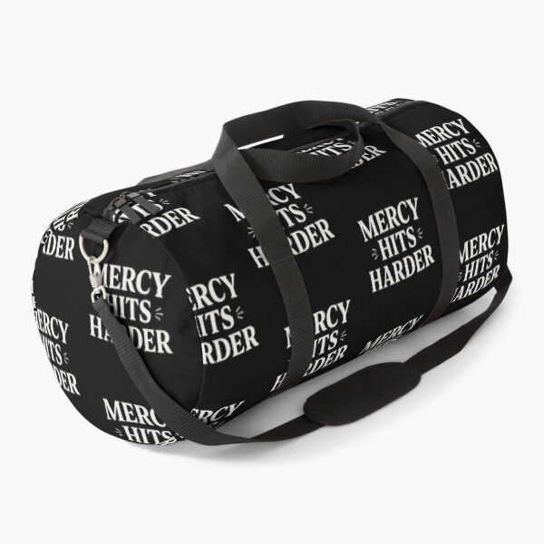 Item preview, Mercy Hits Harder – Minimalist Christian Quote in Cream Serif designed and sold by astersgraphics.
